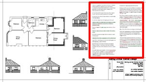 Building Plans for House Extension with Construction Specification