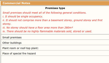 Commercial Building Regs Travel Distances - Premises Type
